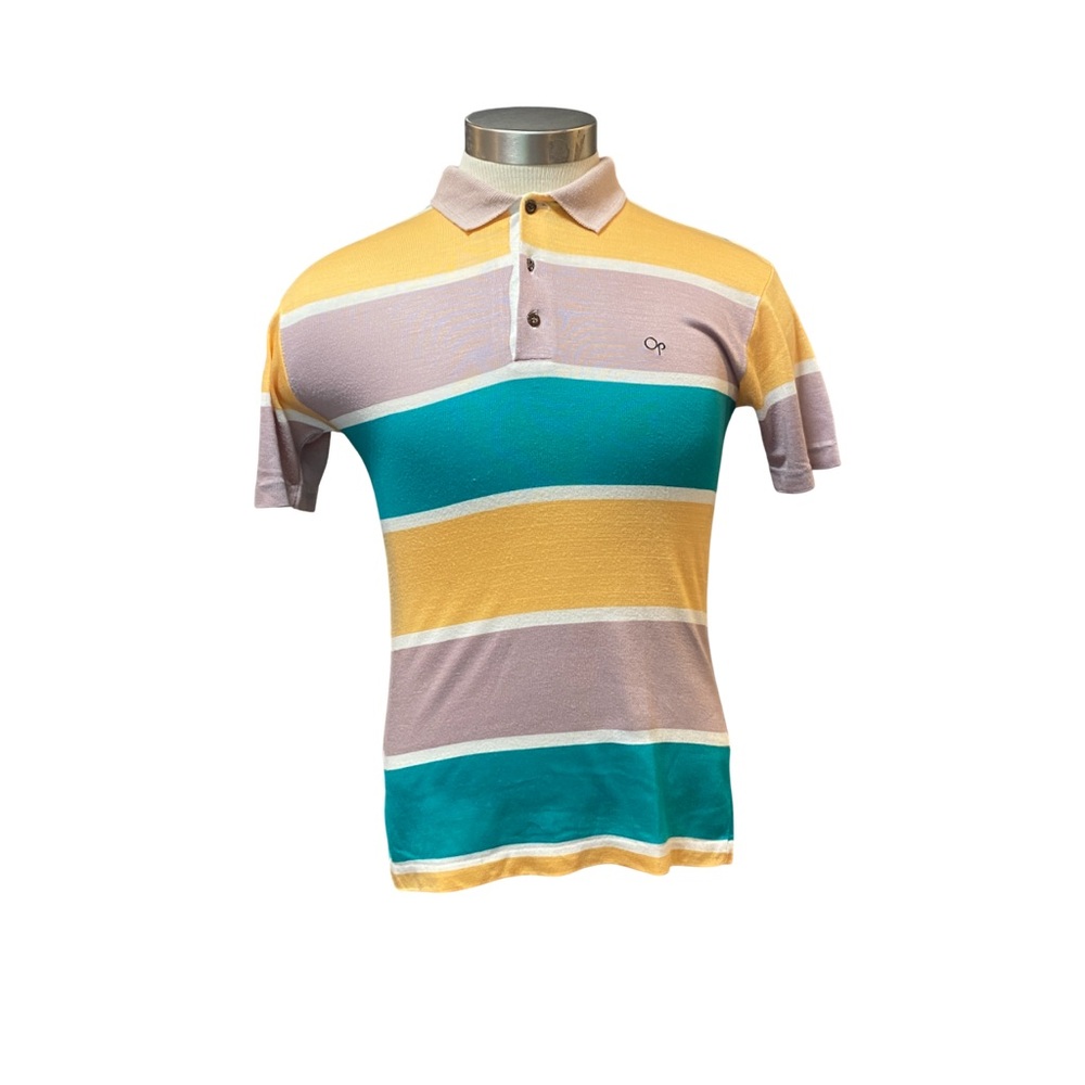 Vintage OP Ocean Pacific Sunwear Striped Polo 70's Surf Skate Shirt Beach